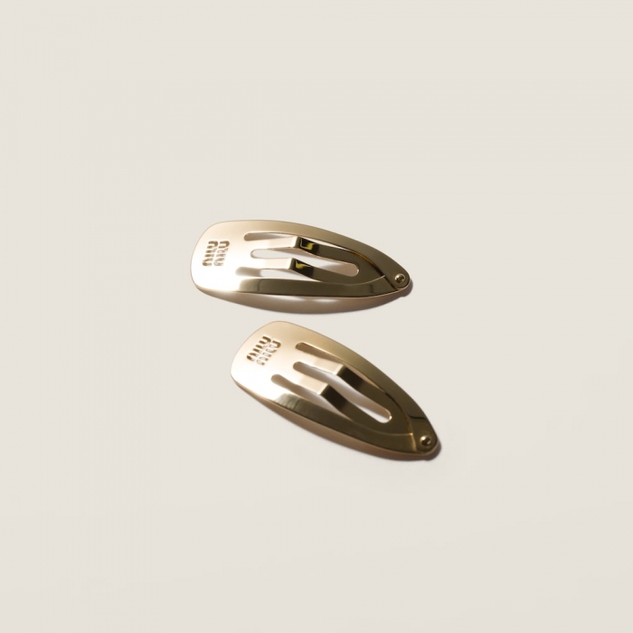 Miu Miu Metal hair clips - Gold