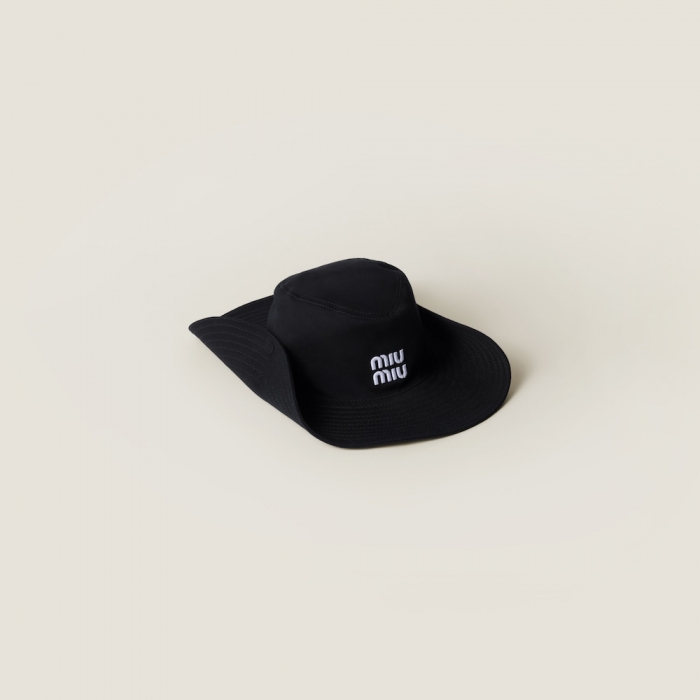Miu Miu Drill hat - Black/White
