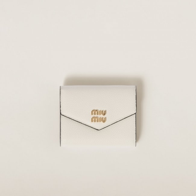 Miu Miu Small leather wallet White
