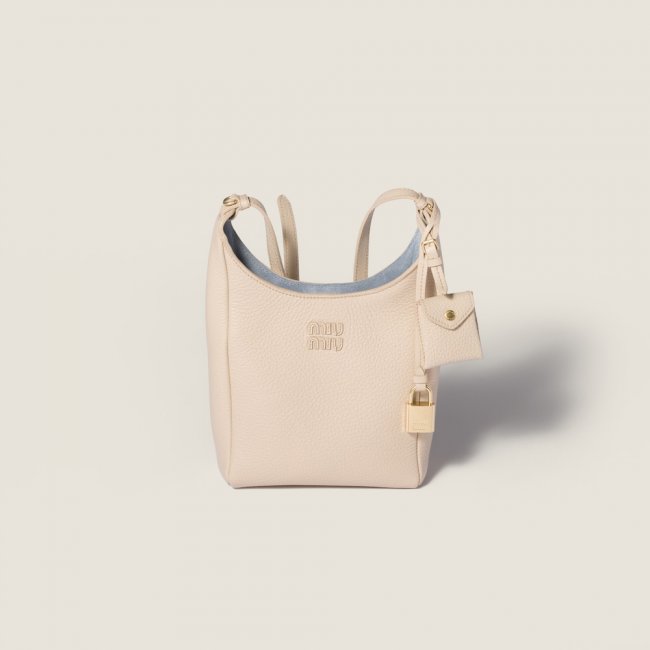 Miu Miu Leather bucket bag Travertine / Periwinkle