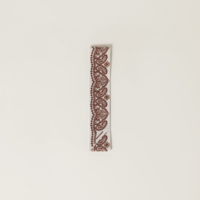 Miu Miu Printed poplin scarf - Ivory