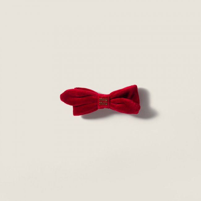 Miu Miu Velvet hair clip - Red
