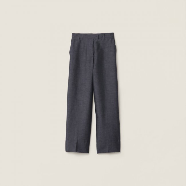 Miu Miu Kid mohair pants Anthracite Gray