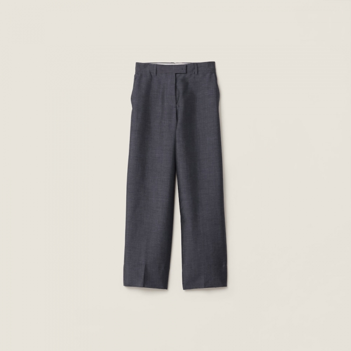 Miu Miu Kid mohair pants Anthracite Gray