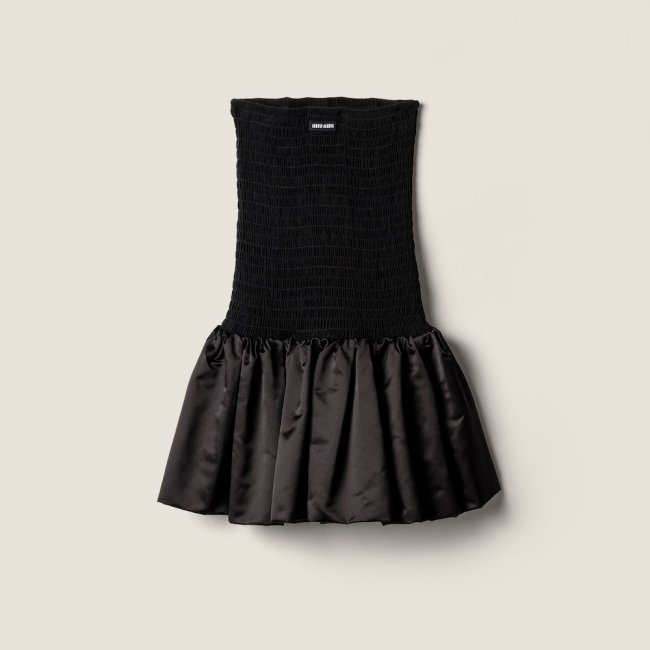 Miu Miu Georgette mini-dress Black