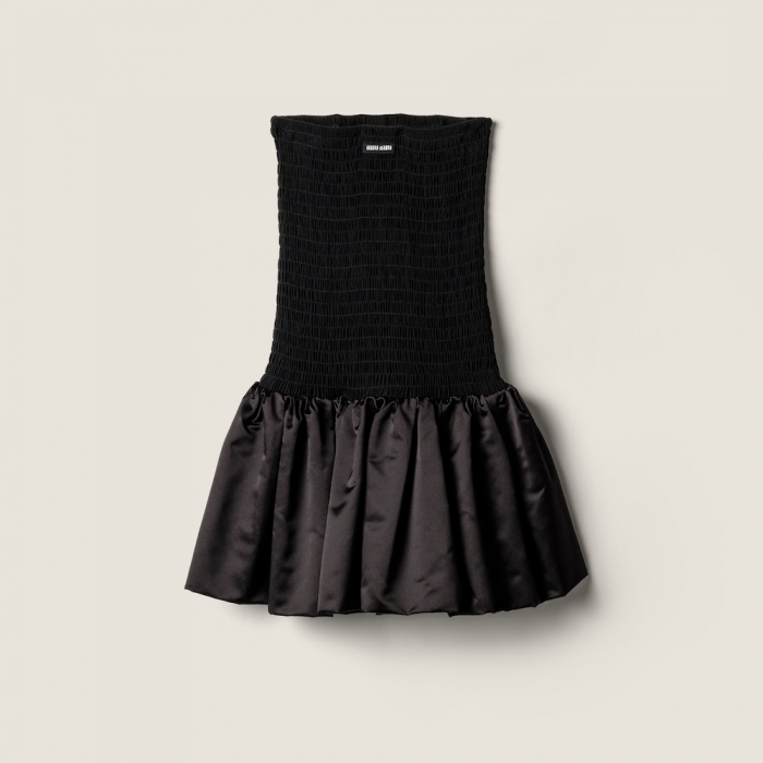 Miu Miu Georgette mini-dress Black