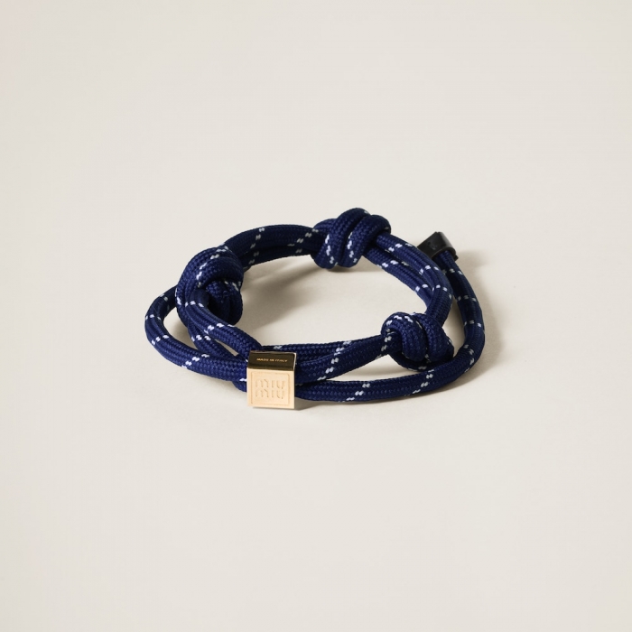 Miu Miu Cord bracelet Baltic Blue