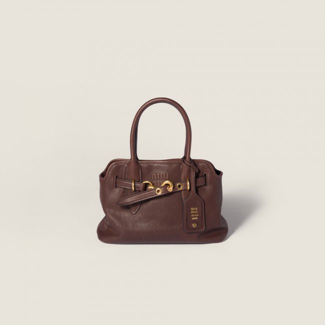 Miu Miu Aventure nappa leather bag Briarwood