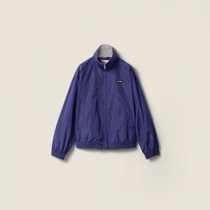 Miu Miu Technical poplin blouson jacket Royal Blue
