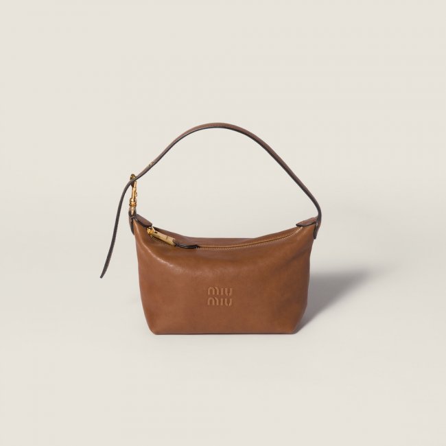 Miu Miu Nappa leather pouch - Oak Miu Miu Nappa leather pouch - Oak