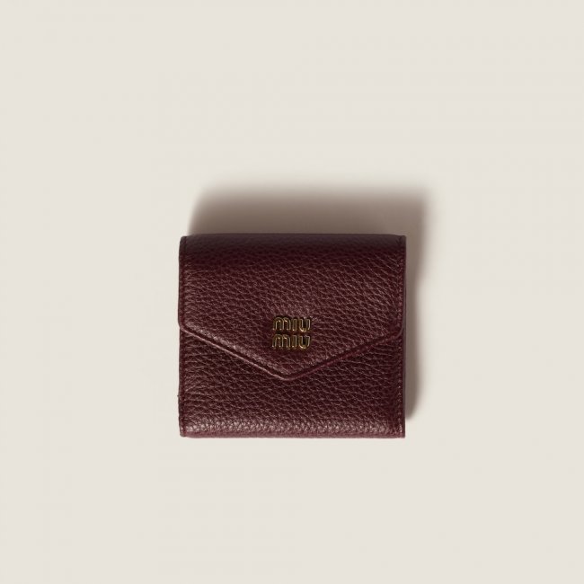 Miu Miu Small leather wallet Burgundy