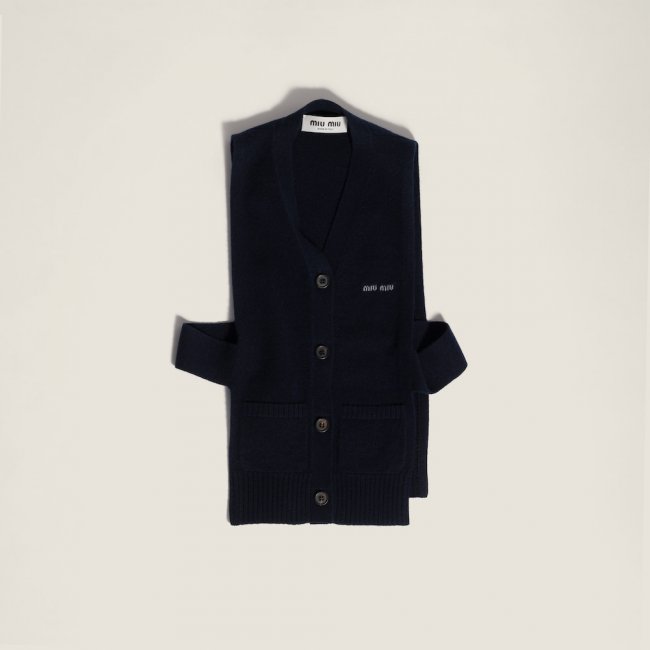 Miu Miu Cashmere cardigan vest Navy