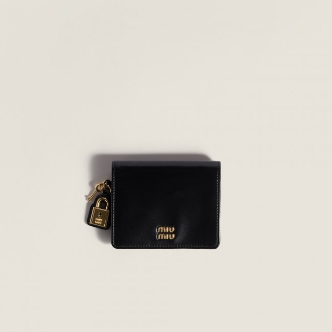 Miu Miu Small leather wallet Black