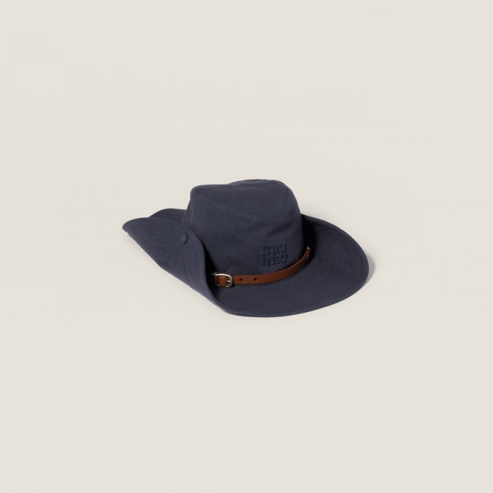 Miu Miu Drill cowboy hat - Hematite