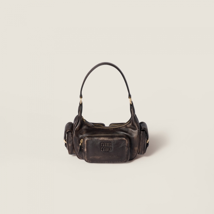 Miu Miu Pocket nappa leather bag Coffee