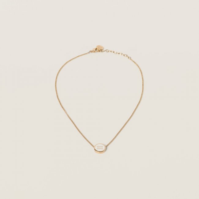 Miu Miu Metal necklace White