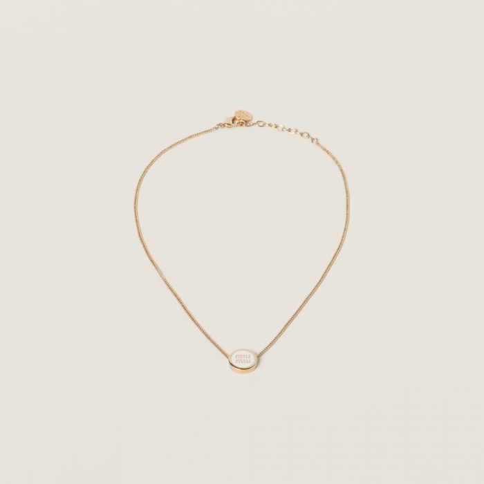 Miu Miu Metal necklace White