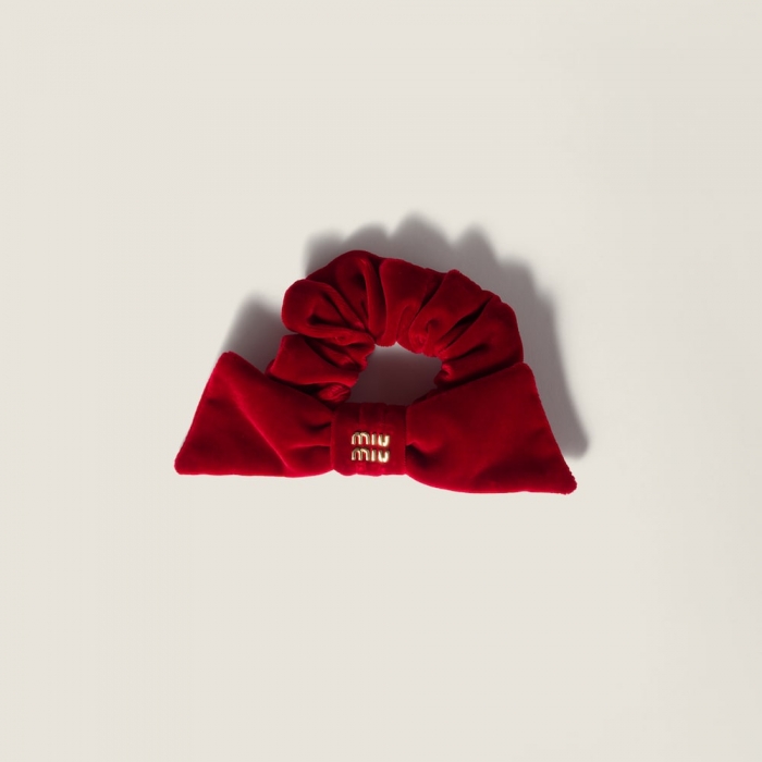 Miu Miu Velvet scrunchie - Red