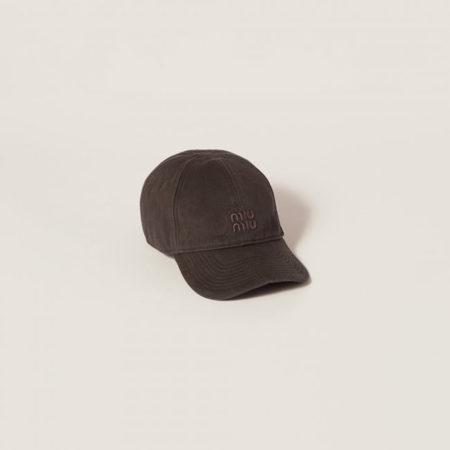 Miu Miu Drill baseball cap - Ebony