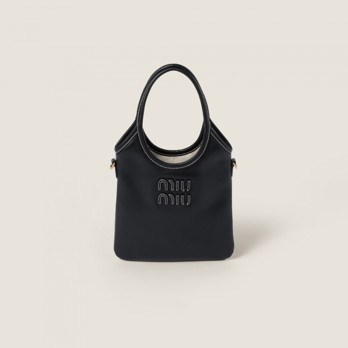 Miu Miu Ivy leather handbag Black