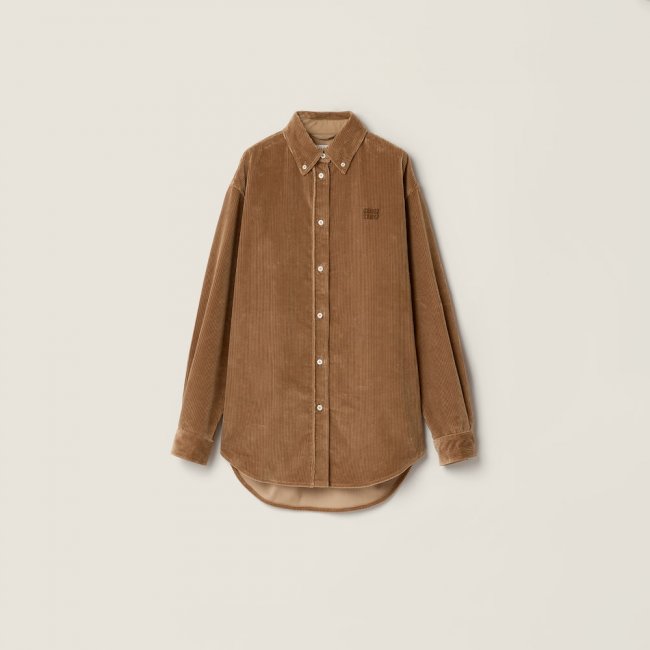 Miu Miu Corduroy and suede shirt Cord