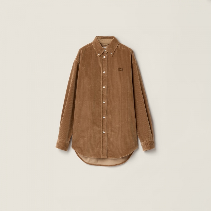 Miu Miu Corduroy and suede shirt Cord