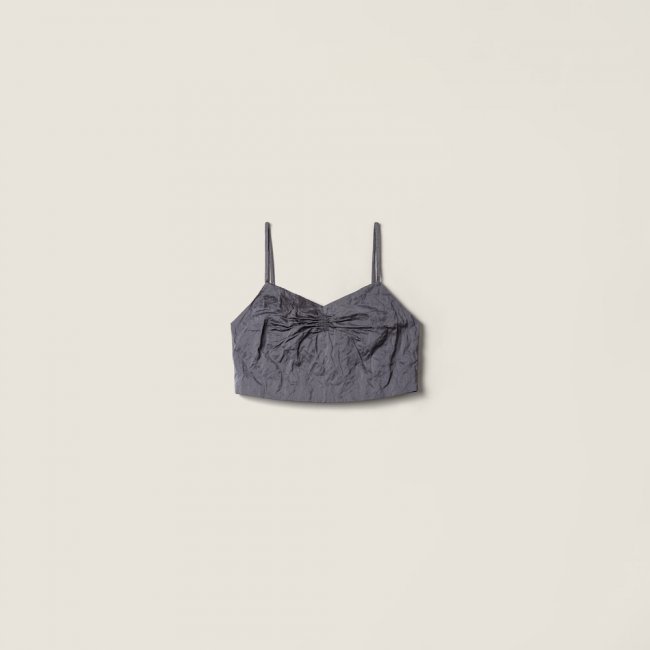 Miu Miu Duchesse top Iron Gray