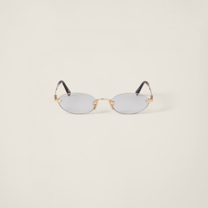Miu Miu Logo sunglasses - Blue-ray Transparent Lenses