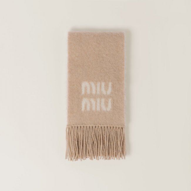 Miu Miu Wool and mohair scarf - Natural