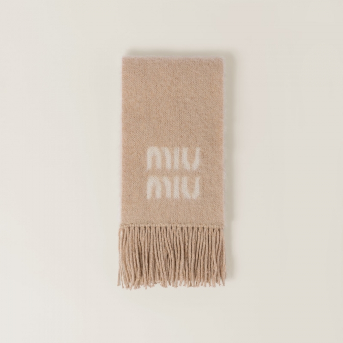 Miu Miu Wool and mohair scarf - Natural