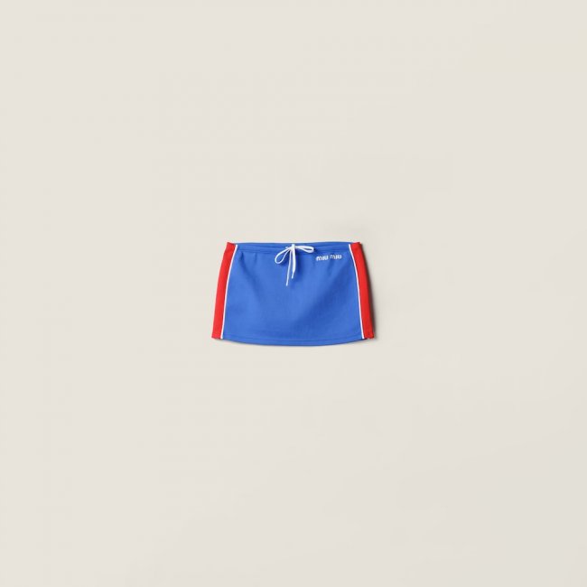 Miu Miu Technical yarn miniskirt Bright Blue / Red