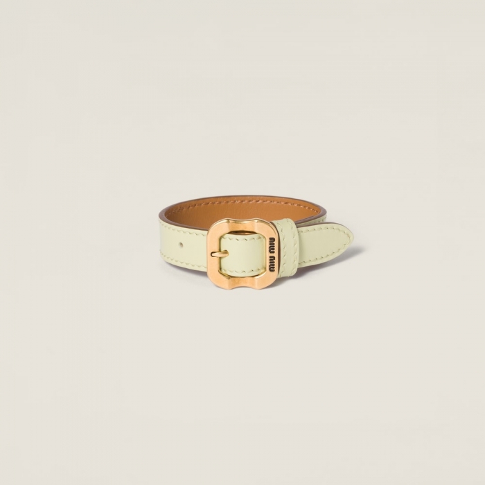 Miu Miu Leather bracelet Pistachio / Caramel