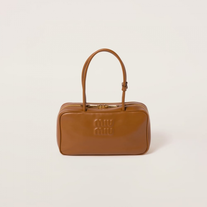 Miu Miu Beau leather top-handle bag Cognac