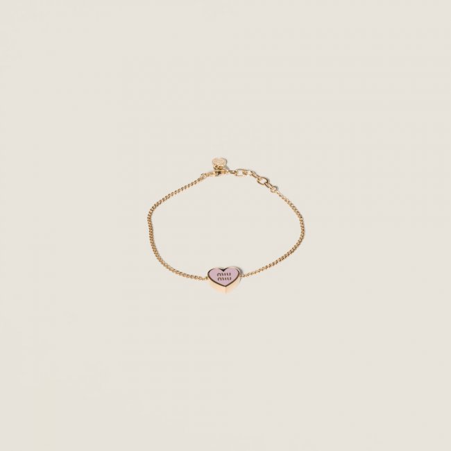 Miu Miu Metal bracelet Gold / Alabaster Pink