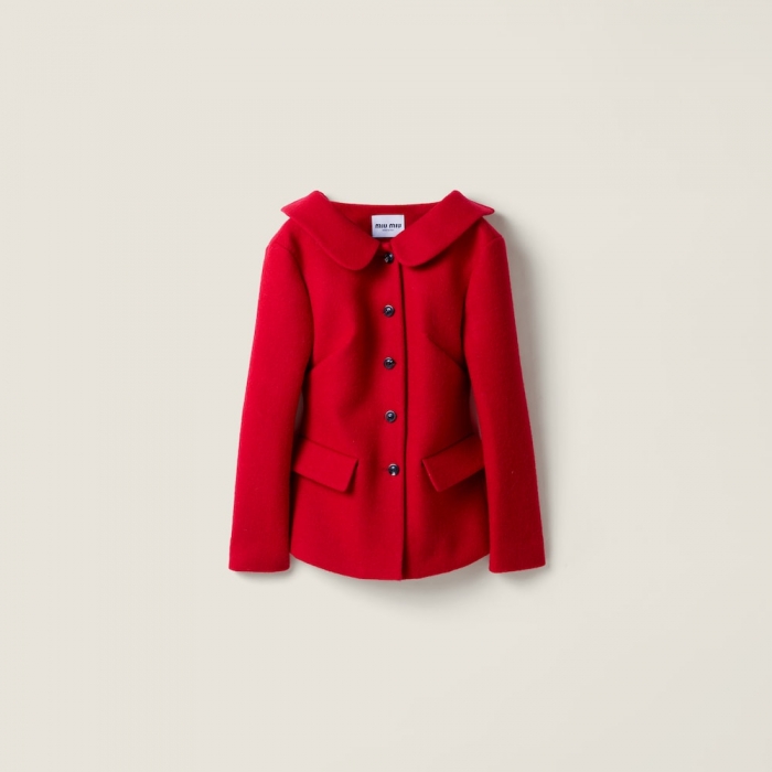 Miu Miu Mohair and wool jacket Red