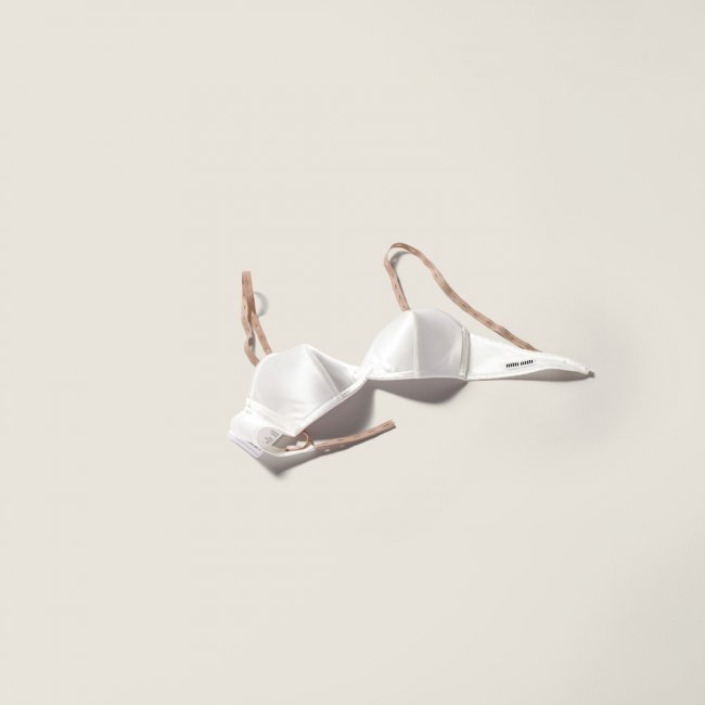 Miu Miu Satin bra White