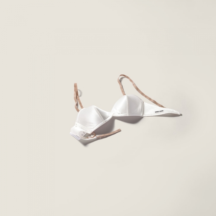 Miu Miu Satin bra White