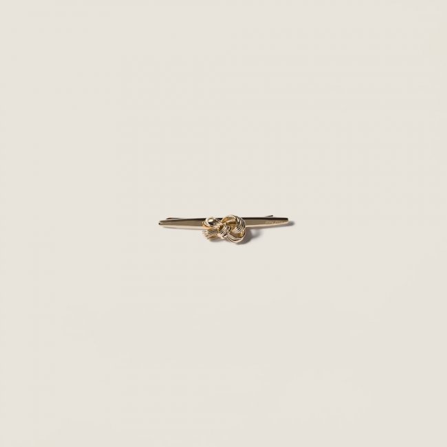 Miu Miu Metal hair barrette - Gold/Crystal