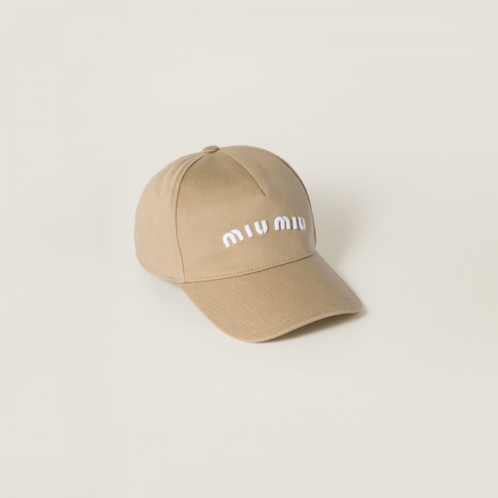 Miu Miu Drill baseball cap - Khaki/White