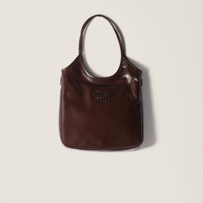 Miu Miu Ivy leather bag Dark Brown