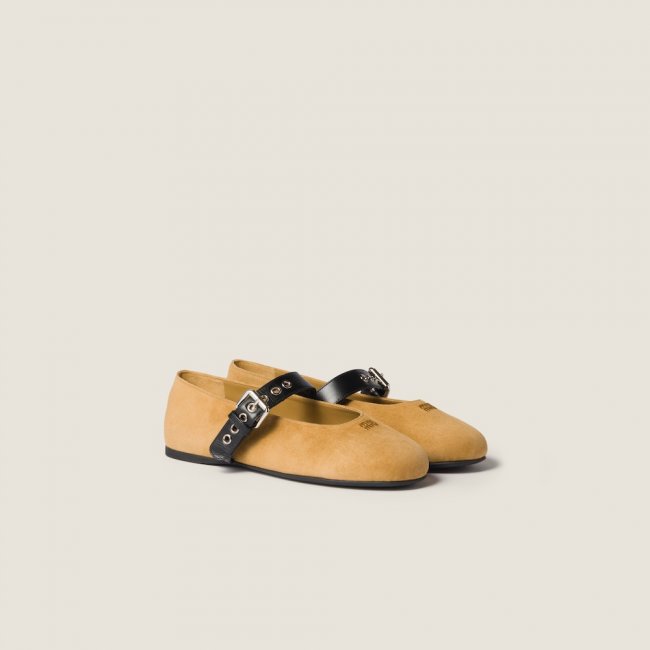 Miu Miu Suede ballerinas Honey