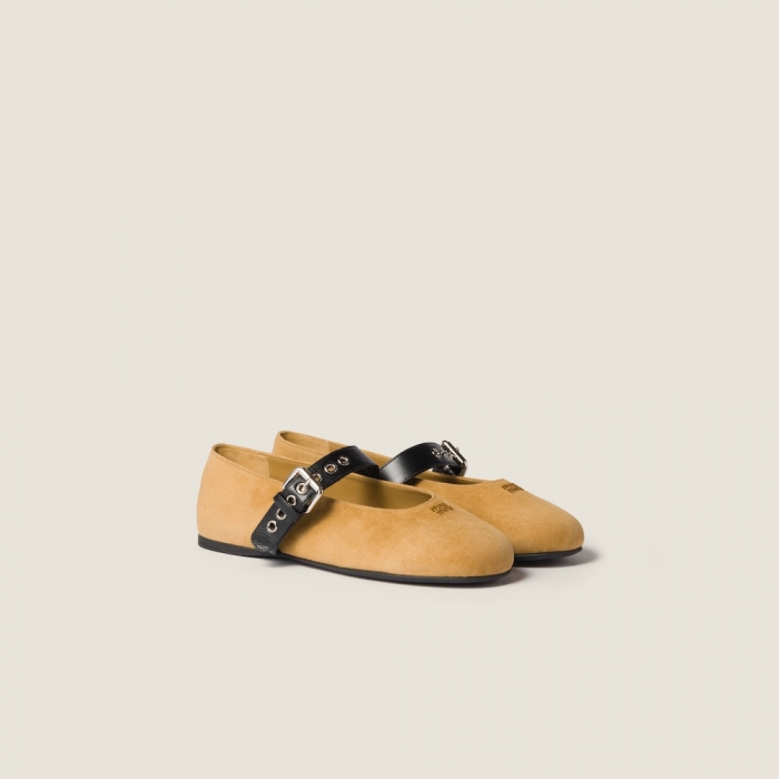 Miu Miu Suede ballerinas Honey