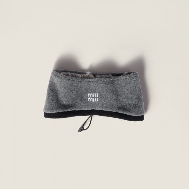 Miu Miu Fleece headband - Grey