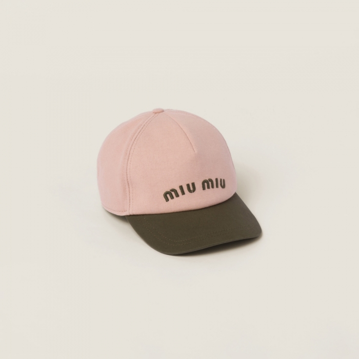 Miu Miu Drill baseball cap - Orchid Pink/Military