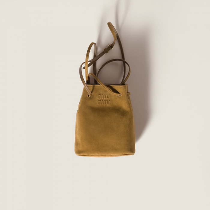 Miu Miu Suede pouch - Olive Green