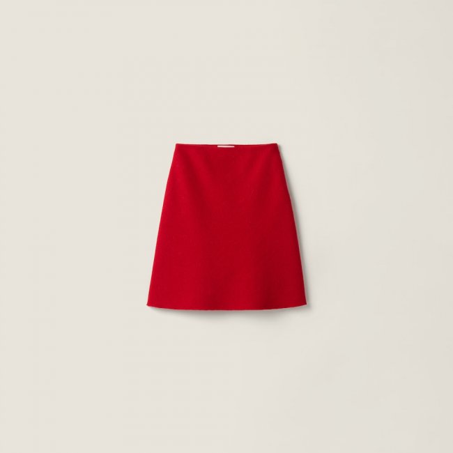 Miu Miu Mohair skirt Red