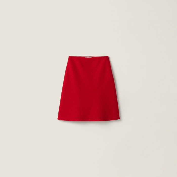 Miu Miu Mohair skirt Red