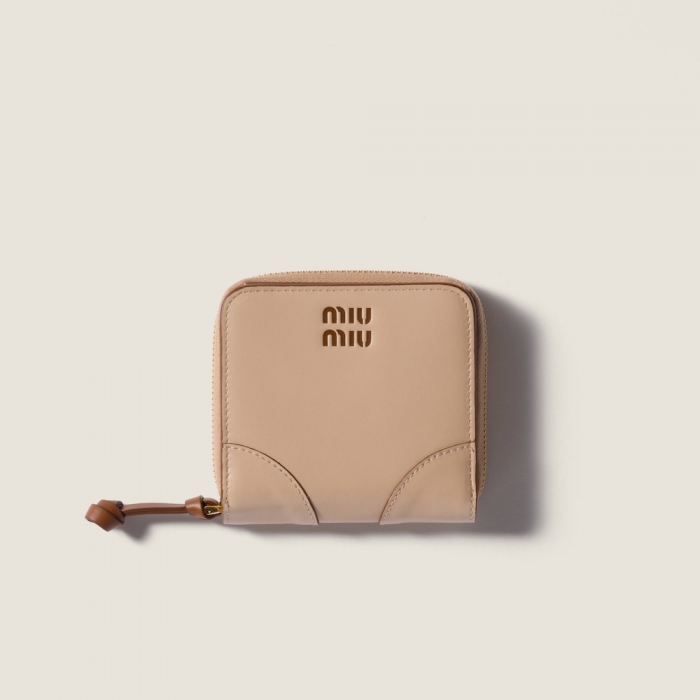 Miu Miu Small leather wallet Cord / Cognac