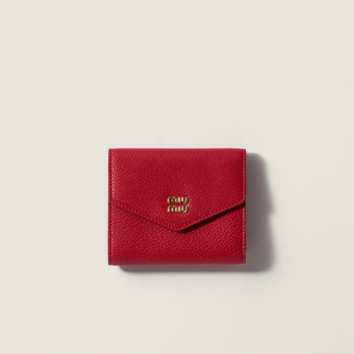 Miu Miu Small leather wallet Red
