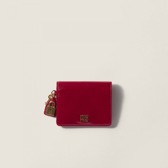 Miu Miu Small leather wallet Ruby Red